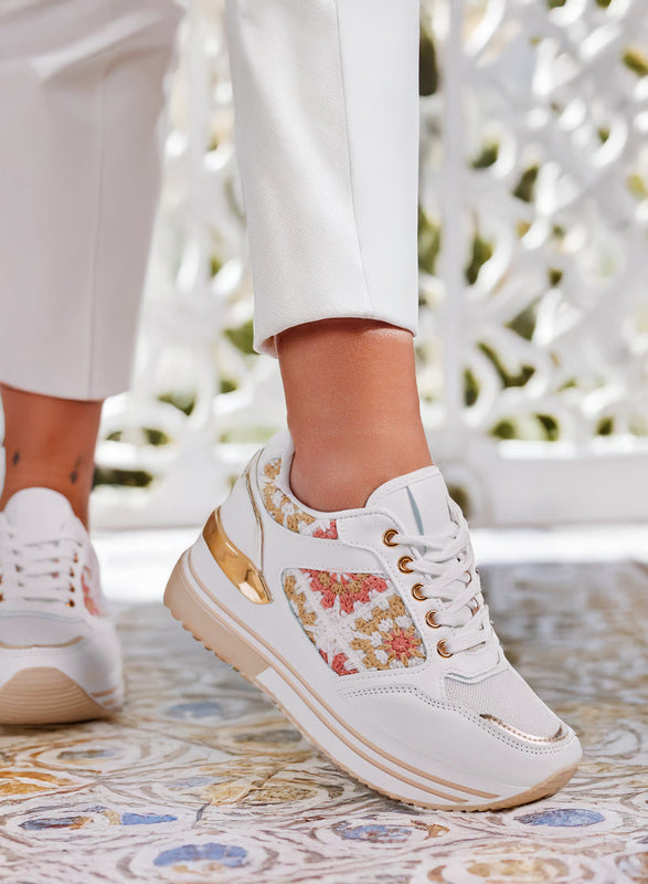 SUSY - Zapatillas blancas con insertos bordados