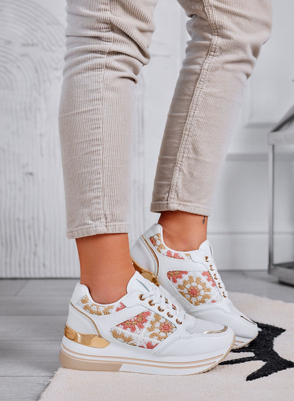 SUSY - Zapatillas blancas con insertos bordados