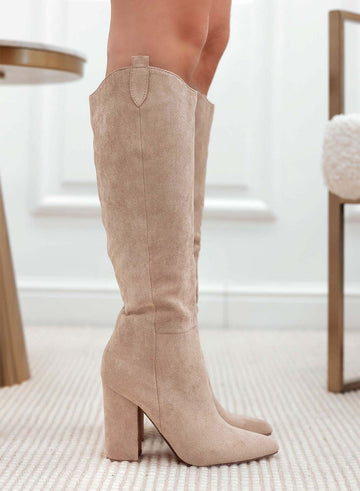 CASSIA - Botas camperas beige