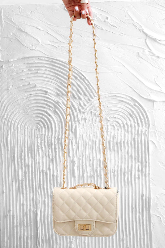 Bolso B224 beige acolchado