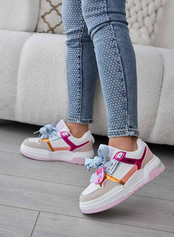 TESSA - Zapatillas multicolor con cordones de tela