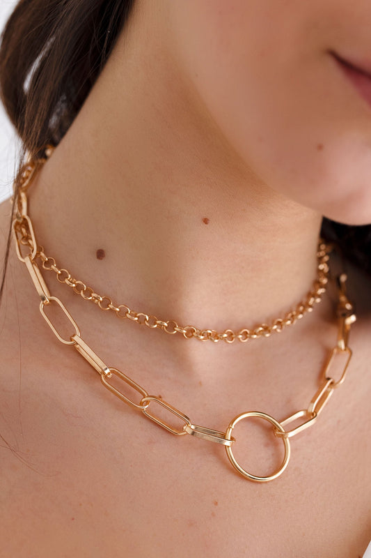 Collar de oro con doble vuelta