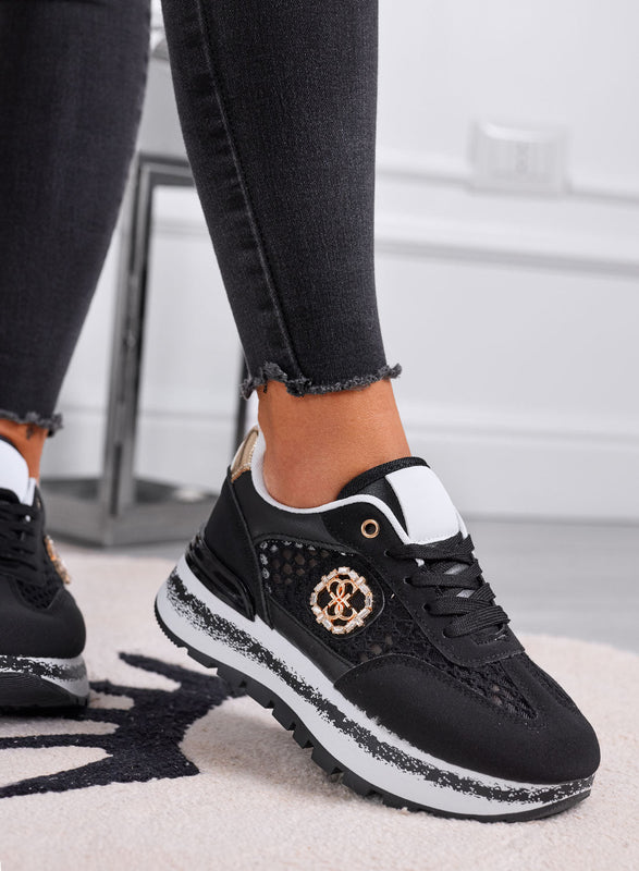 TERRY - Zapatillas negras con malla