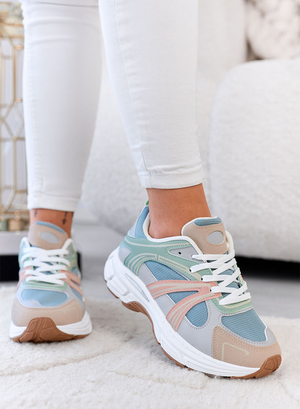 ANGELA - Baskets Multicolores Sportives avec Semelle Confort