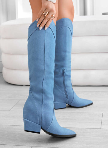 LINZI - Botas camperas blue jeans con cuna interna