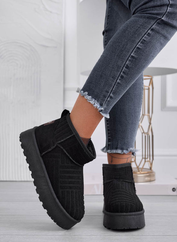 ALDA - Bottines noires rembourrées