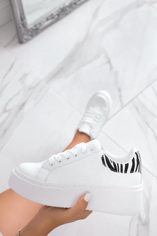 SAMIRA - Zapatillas deportivas blancas con espalda estampada