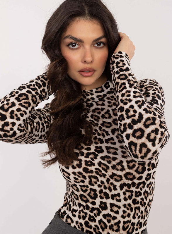 Camiseta ajustada con estampado de leopardo