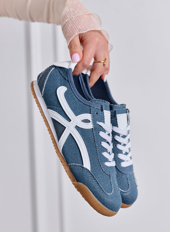 RAMONA - Zapatillas azul vaquero con detalles blancos