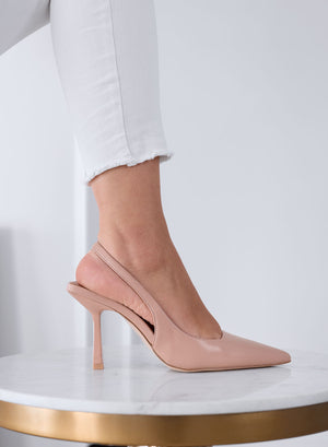 FRANCA - Décolleté Slingback Nude a Punta con Tacco
