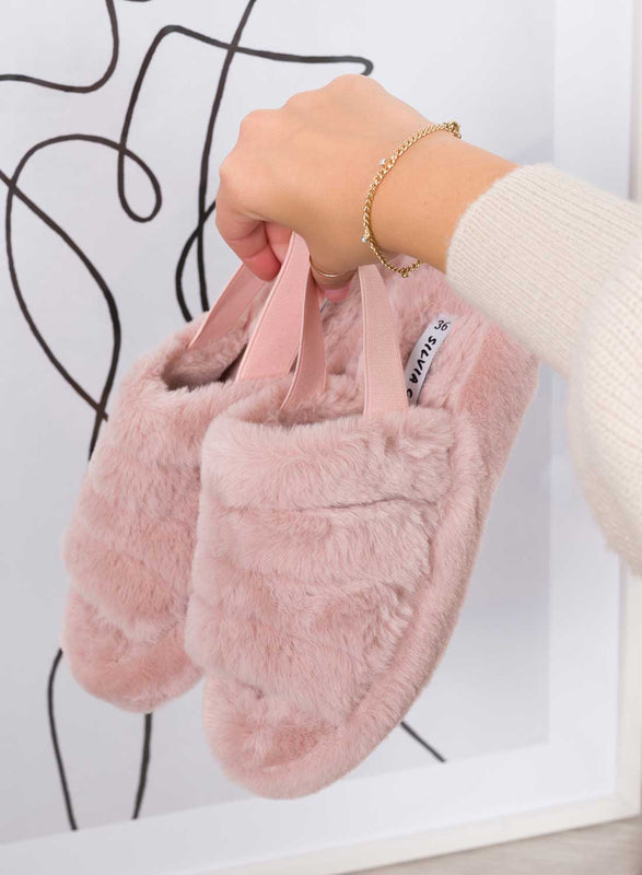 KEIRA - Zapatillas rosas de piel sintética con elástico