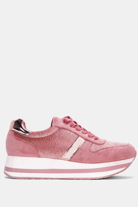 CONSUELO - Zapatillas rosas de ante