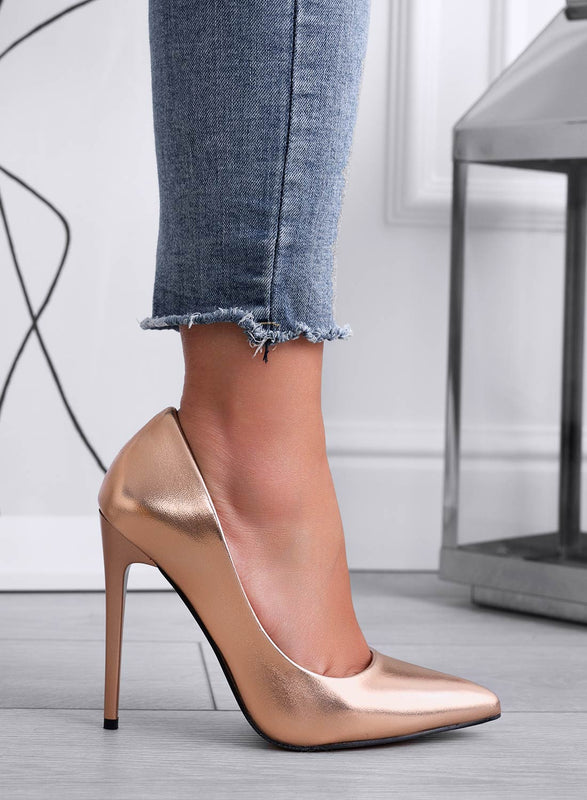 ANTAS - Rose gold pumps with high heel