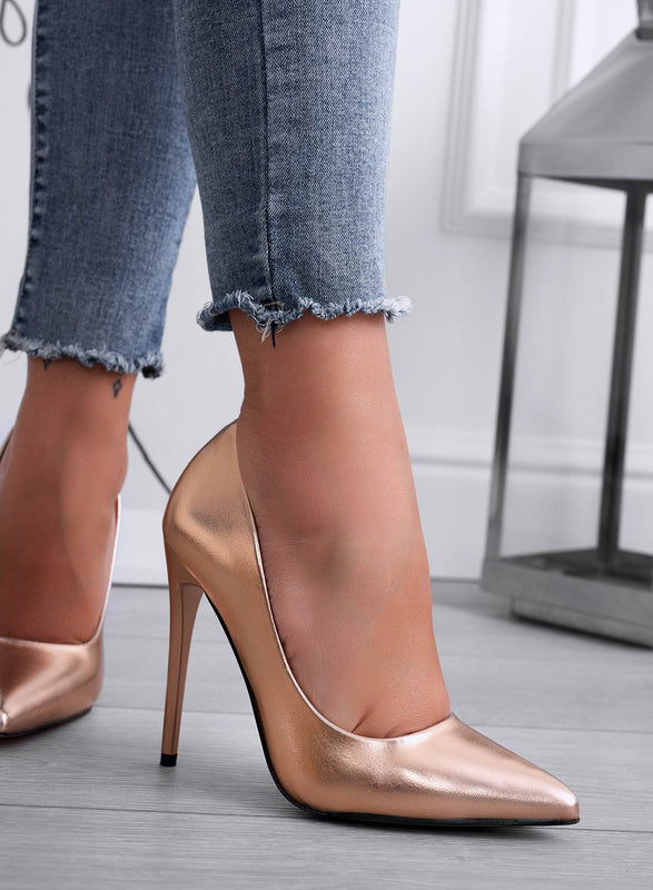 ANTAS - Rose gold pumps with high heel