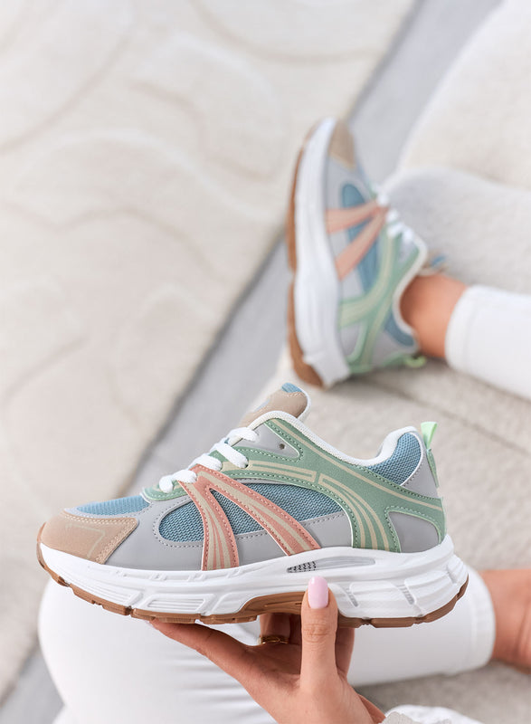 ANGELA - Baskets Multicolores Sportives avec Semelle Confort