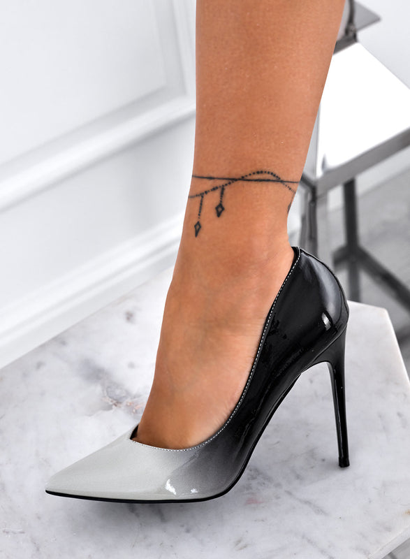 BOLU - Escarpins dégradés blanc noir