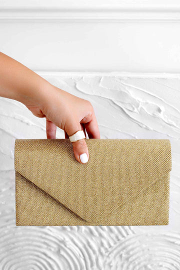 Bolso de mano B221 oro glitter