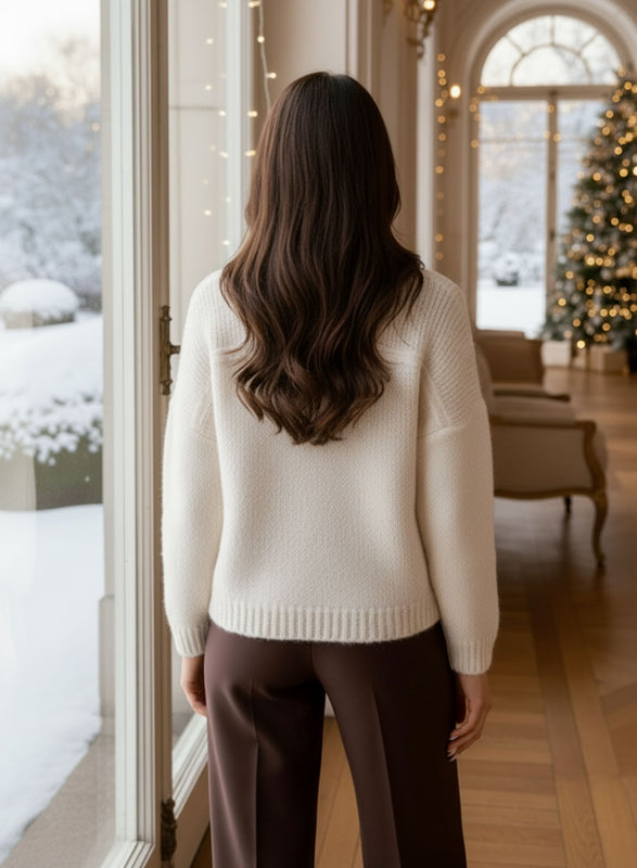 Giacca cardigan beige con bottoni oro