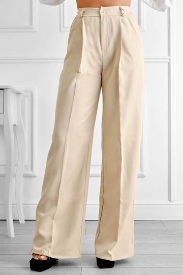 Pantalón palazzo beige