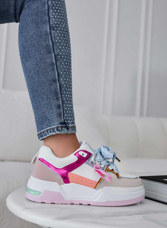 TESSA - Zapatillas multicolor con cordones de tela