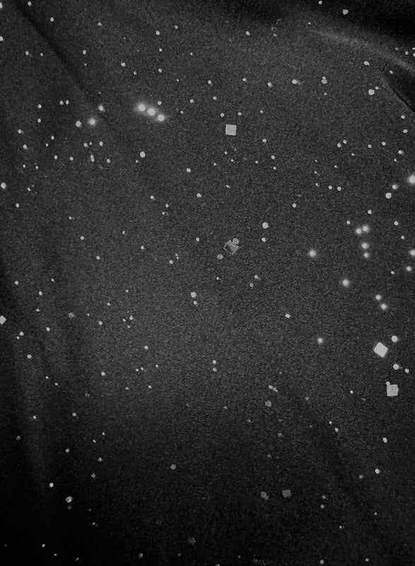 Black satin shirt with glitter