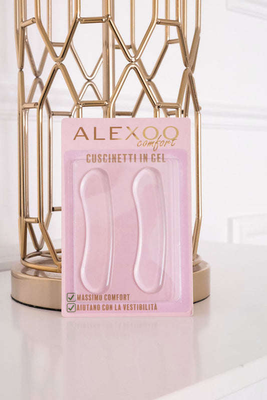 Transparent gel pads for heel back with adhesive stripes