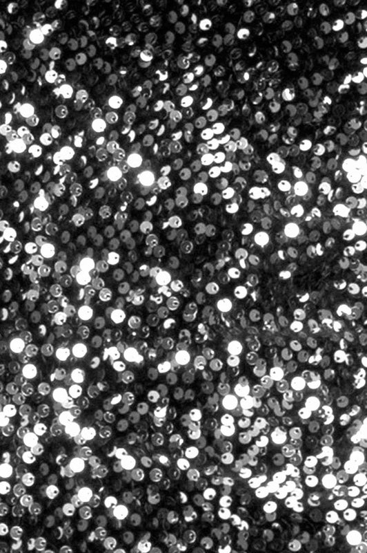 Robe à manches longues en sequins Argent