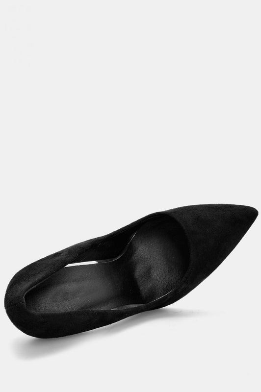 Escarpins noirs en daim avec talon aiguille