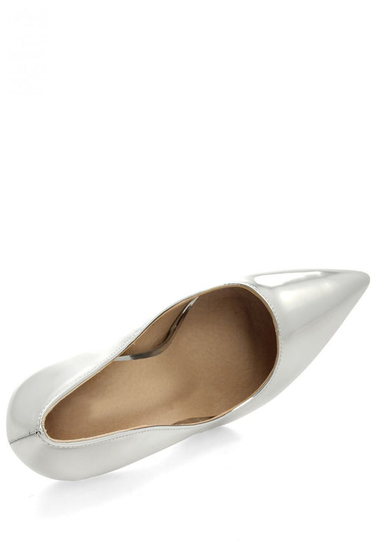 Decolletè metallizzate con tacco a spillo - Argento