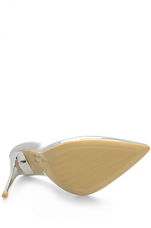 Decolletè metallizzate con tacco a spillo - Argento