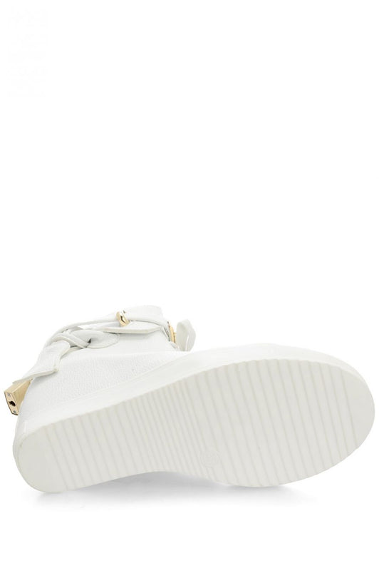 Zapatillas de ecopiel con cuña interna Big City - Blanco