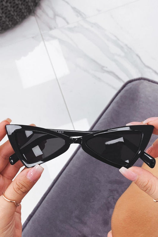 Black cat-eye sunglasses