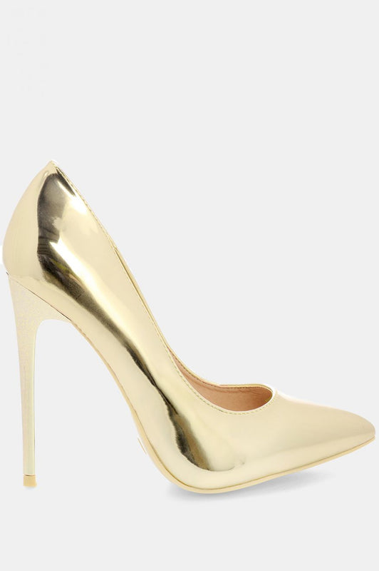 RUMBA - Zapatos de salón oro metalizado con tacón de aguja