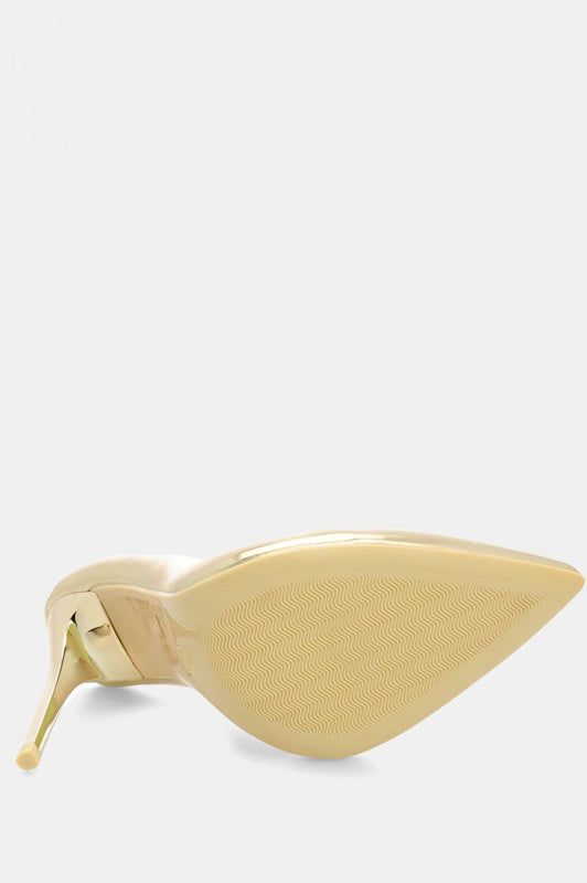 Escarpins métallisés à talons aiguilles Or