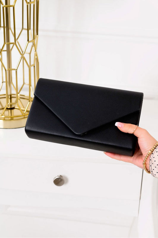 Pochette noire en simili cuir B202