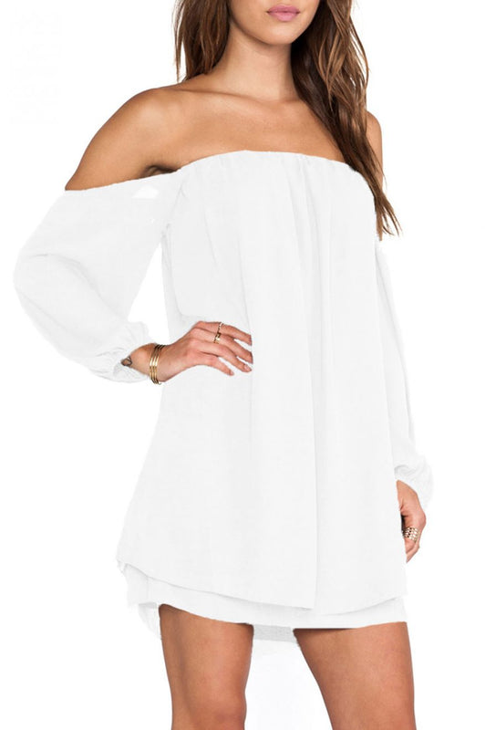 Robe bustier en voile - Blanc