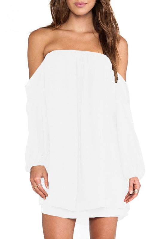 Robe bustier en voile - Blanc