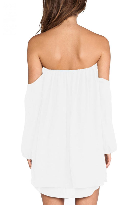 Robe bustier en voile - Blanc