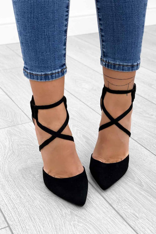 Zapatos de tacón de aguja con hebilla Negros