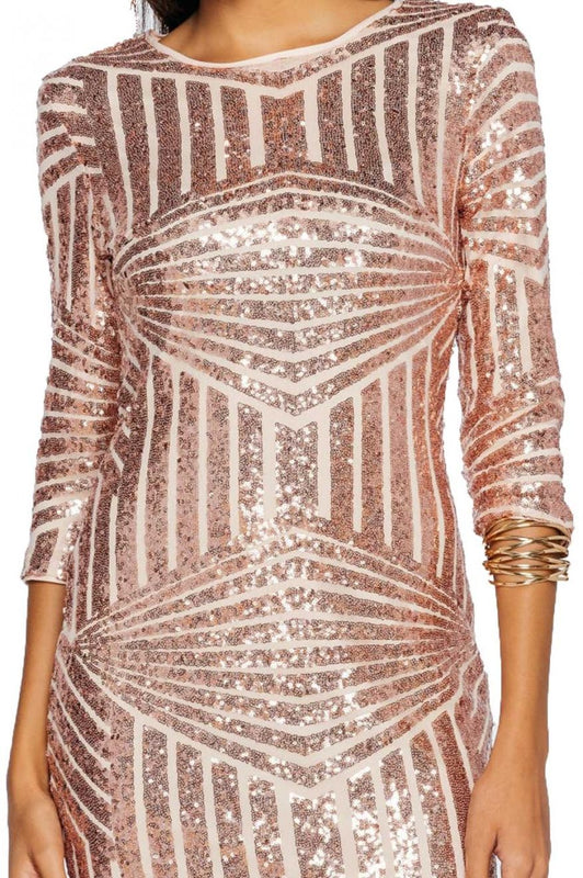 Tubino con paillettes - Rosa