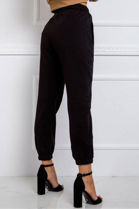 Pantalón de chándal negro con elásticos