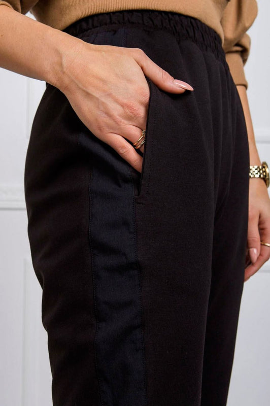 Pantalón de chándal negro con elásticos