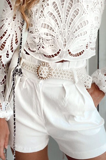 Cintura bianca in perle