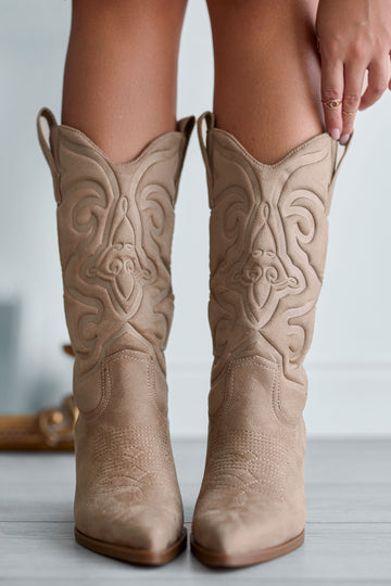 Bottines beige style camperos avec talon confortable