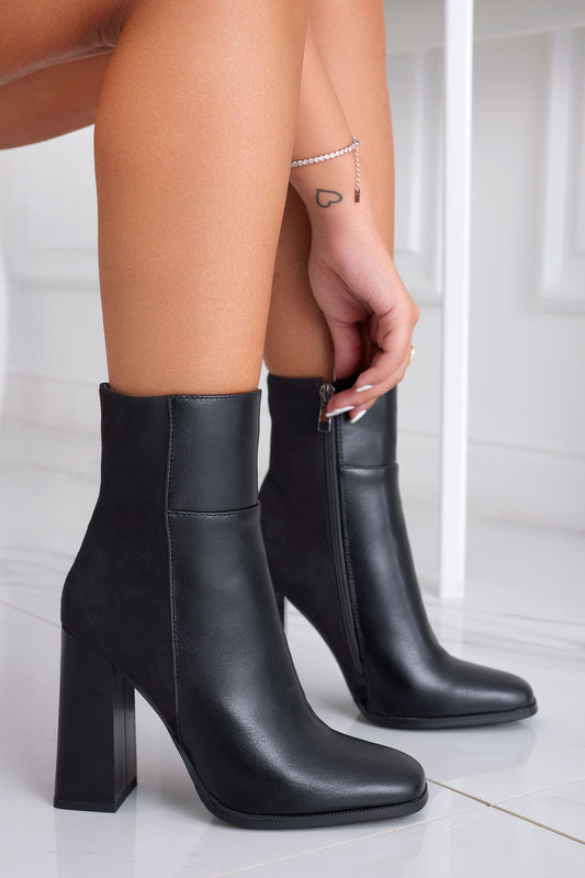 Bottines noires Alexoo avec talon confortable